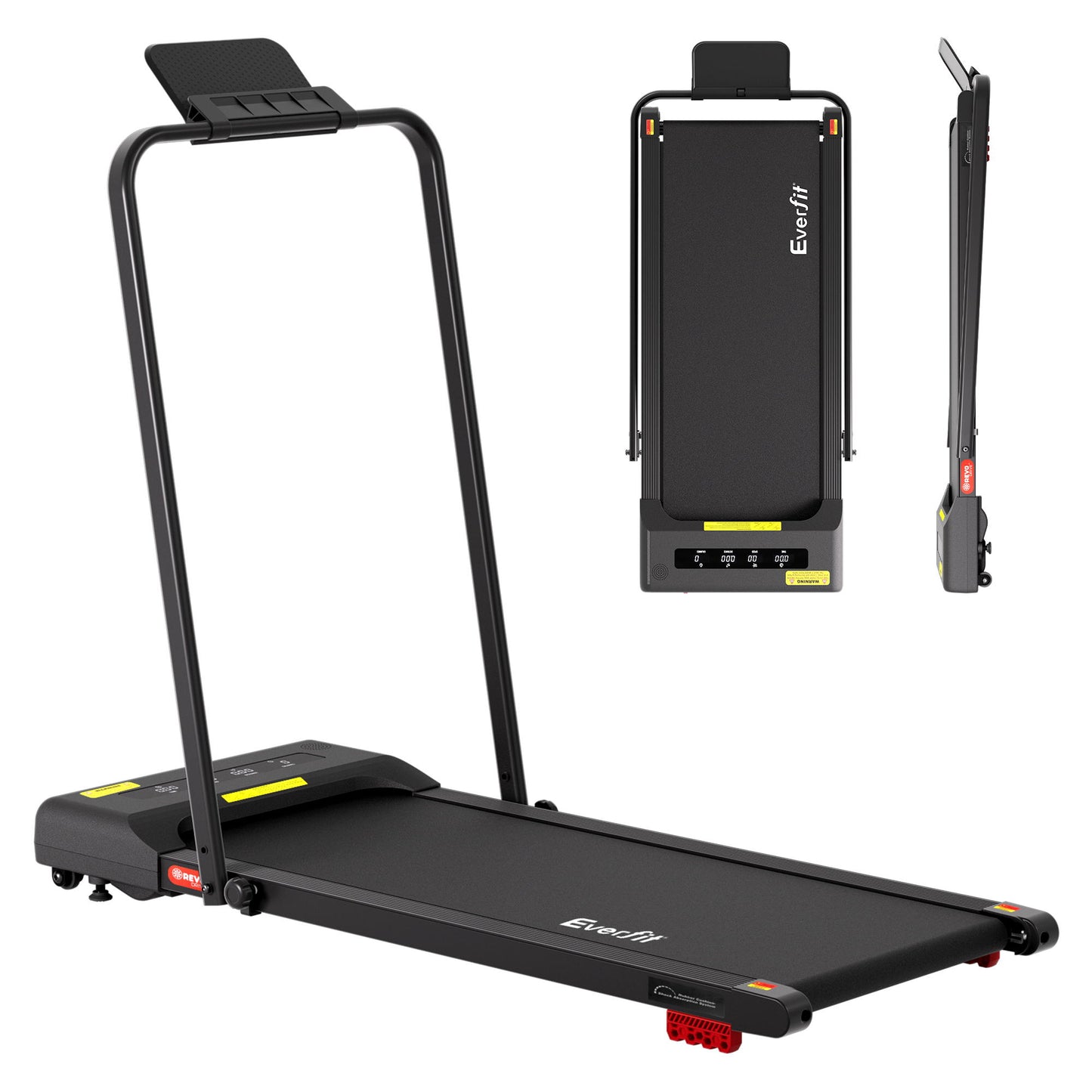 Everfit Treadmill Electric Walking Pad Incline Under Desk 380mm Black
