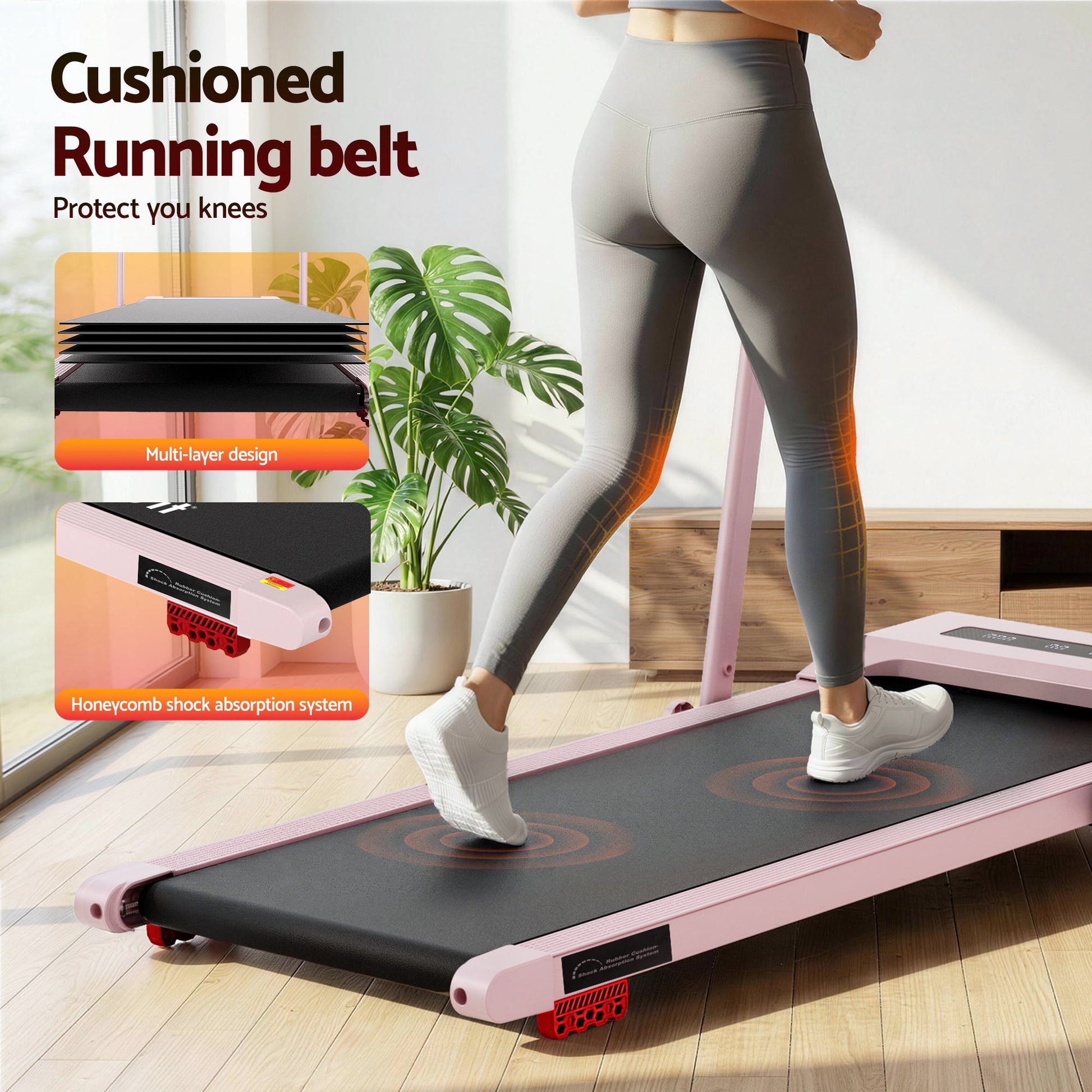 Everfit treadmill electric with material finish and practical fittings