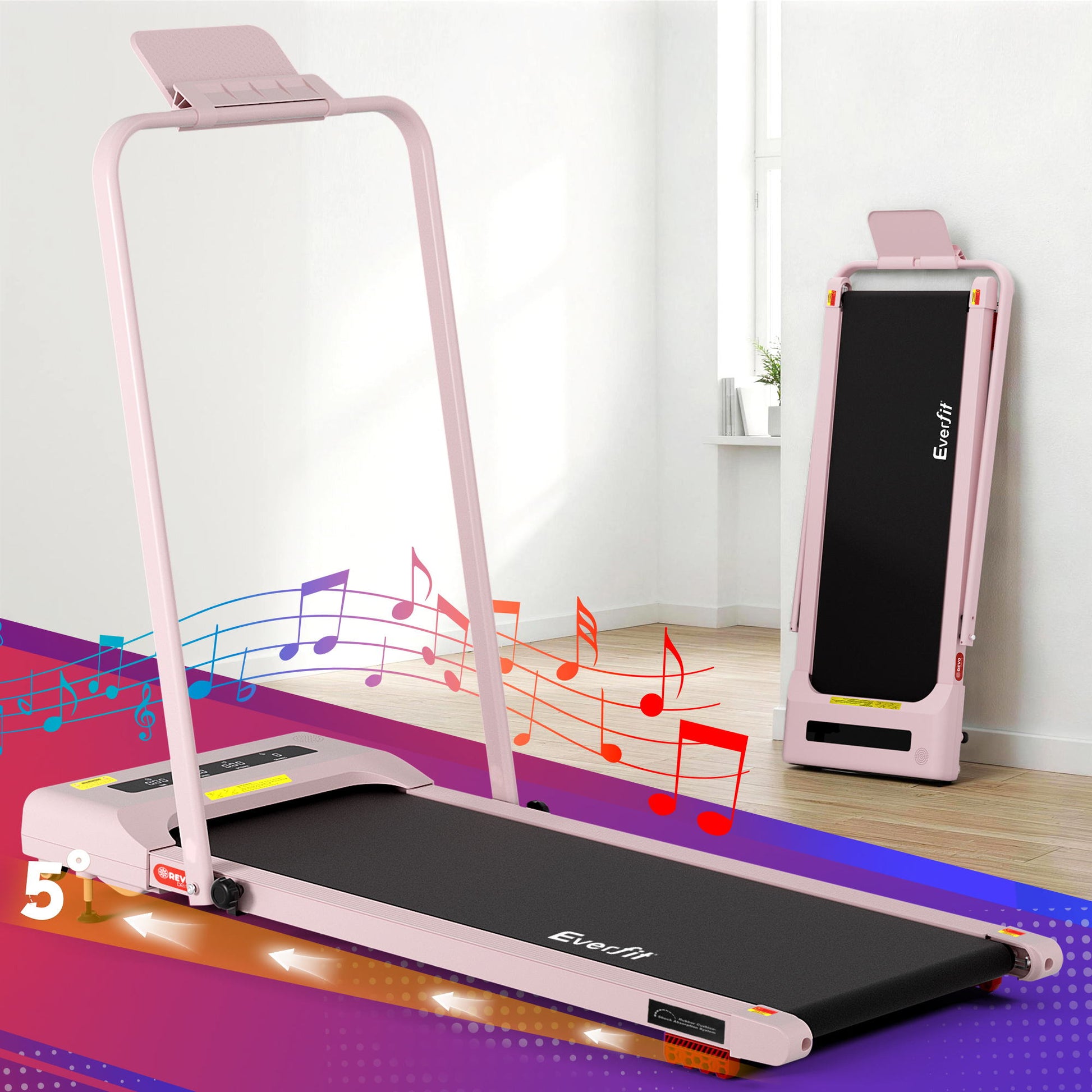 Everfit treadmill electric with fitted edges and product hardware