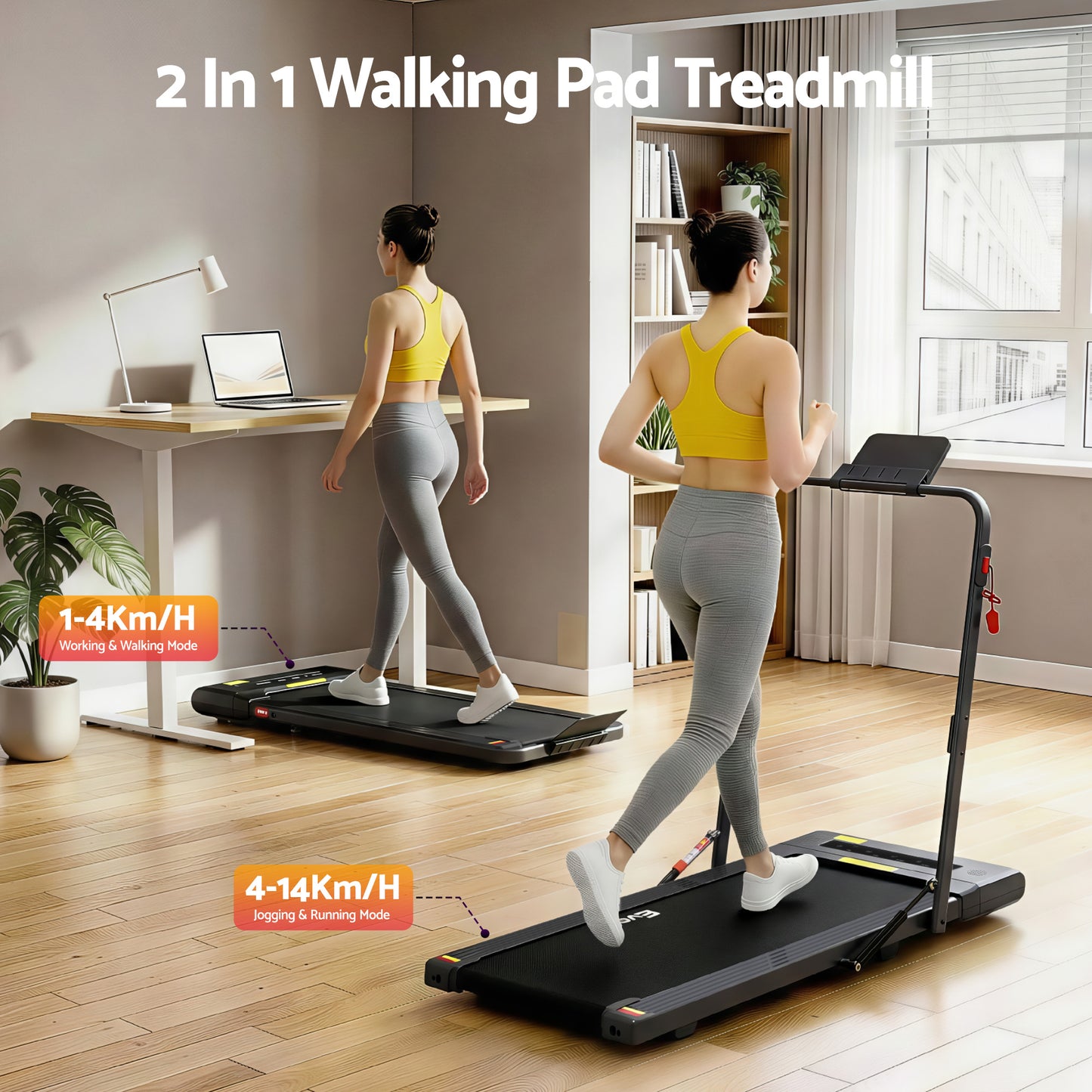 Everfit Treadmill Electric Walking Pad Under Desk Gym Fitness
