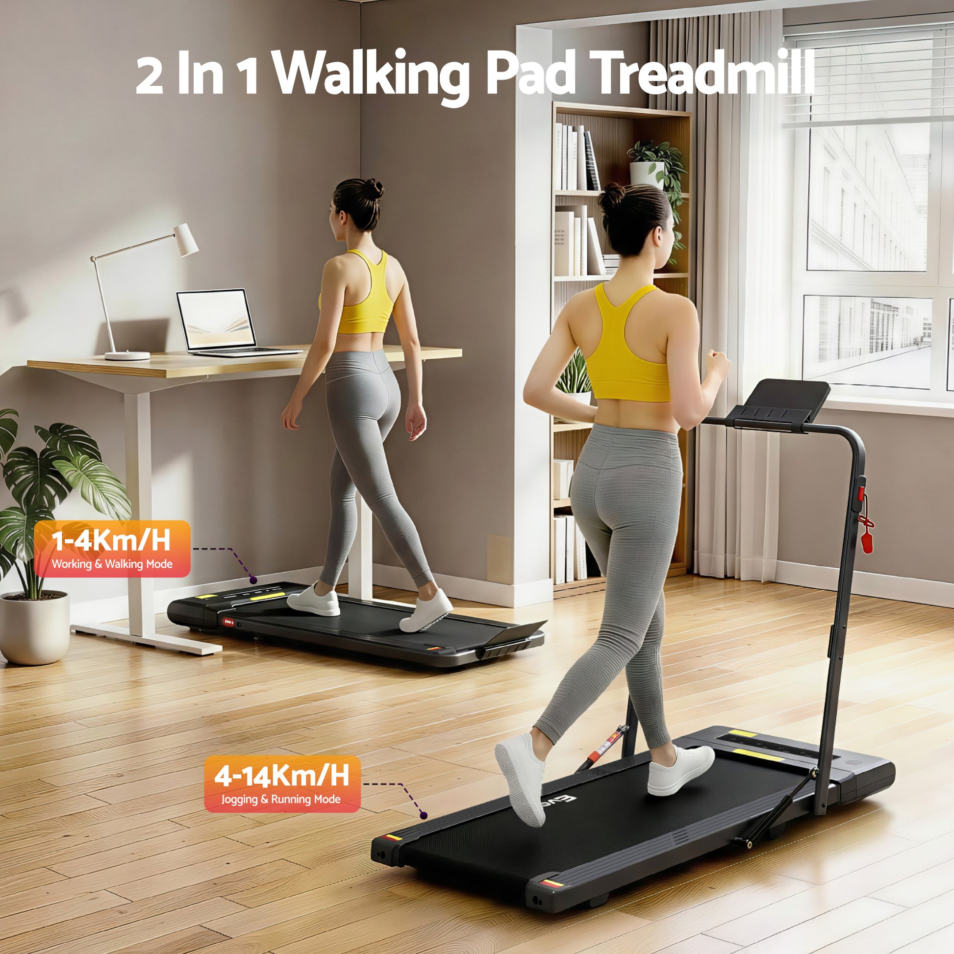 Everfit Treadmill Electric Walking Pad Under Desk Gym Fitness