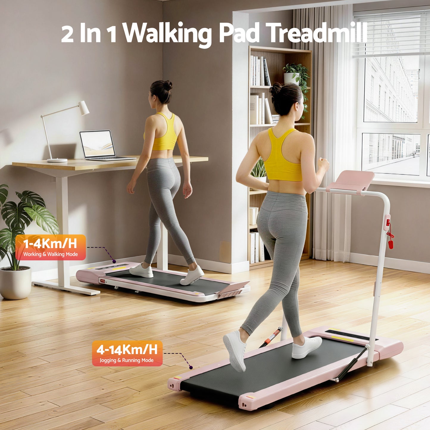 Treadmill Walking Pad Under Desk Home Gym Fitness 400mm