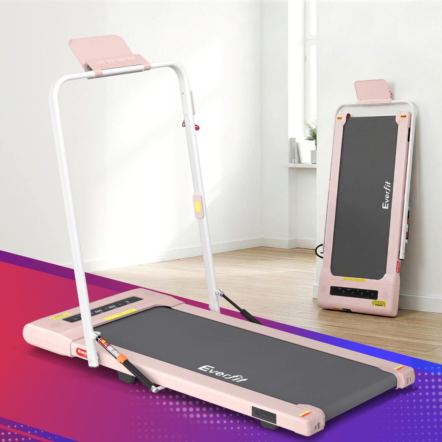 Treadmill Walking Pad Under Desk Home Gym Fitness 400mm - Pink