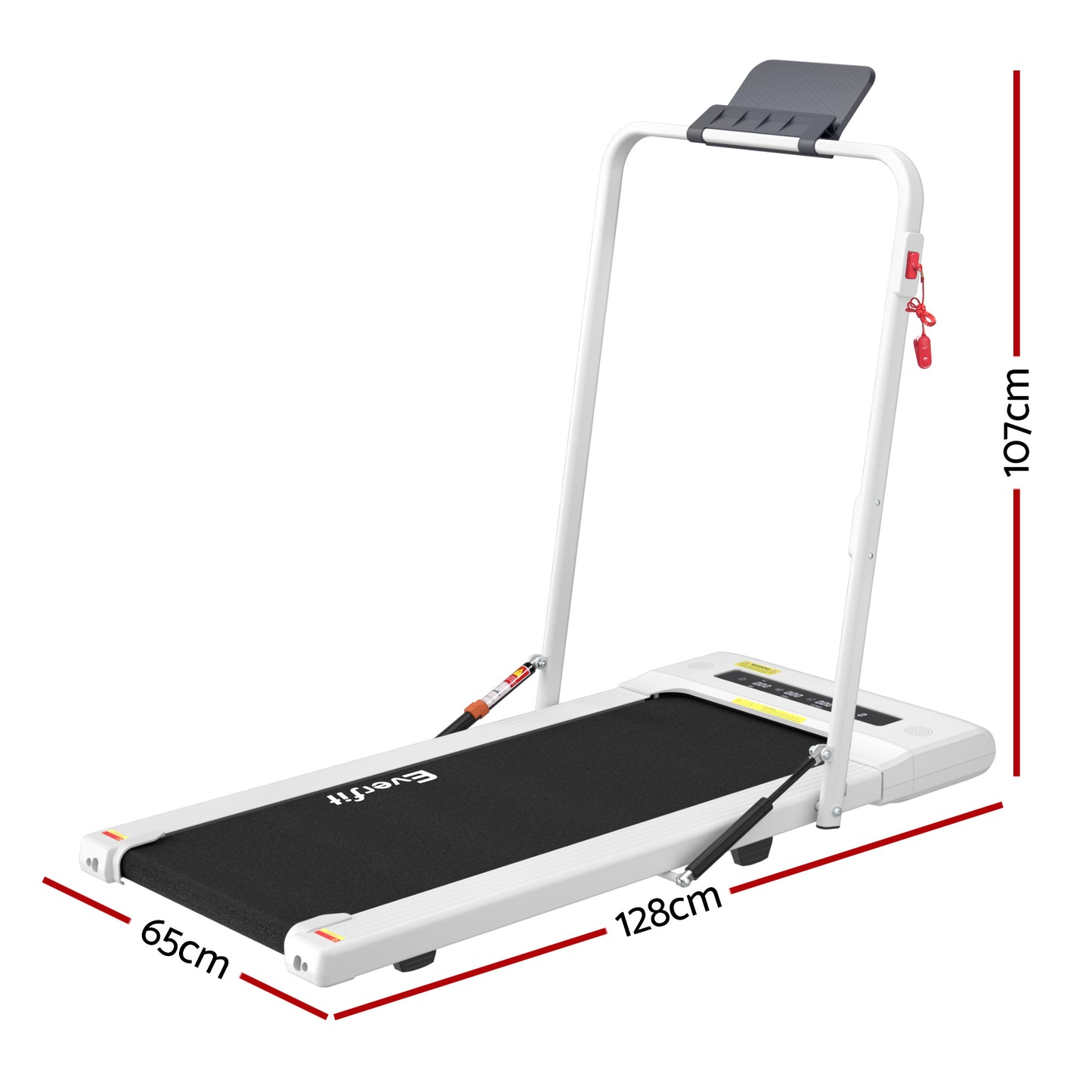 White 400mm walking pad treadmill for under-desk exercise spaces