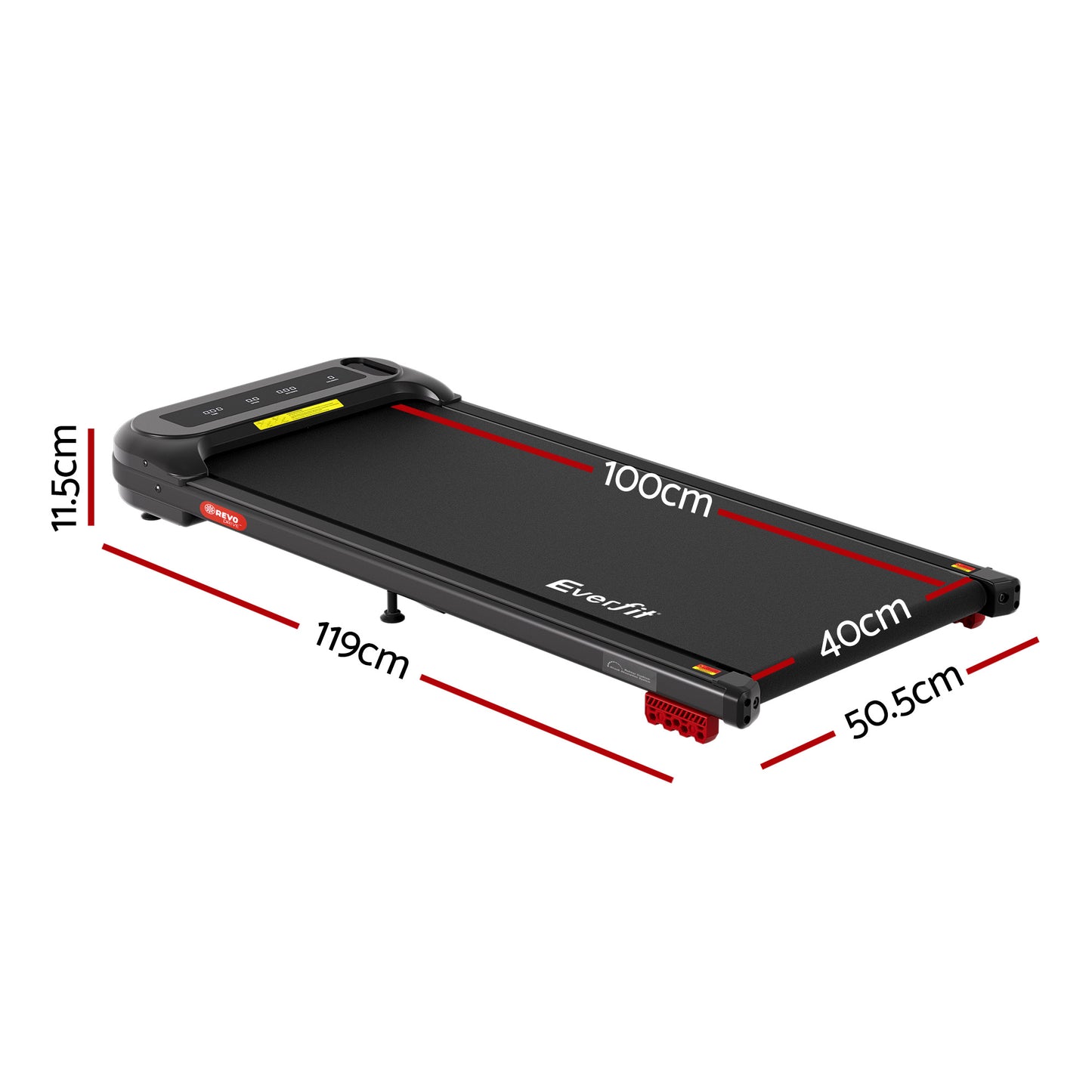 Walking pad treadmill for under-desk exercise spaces