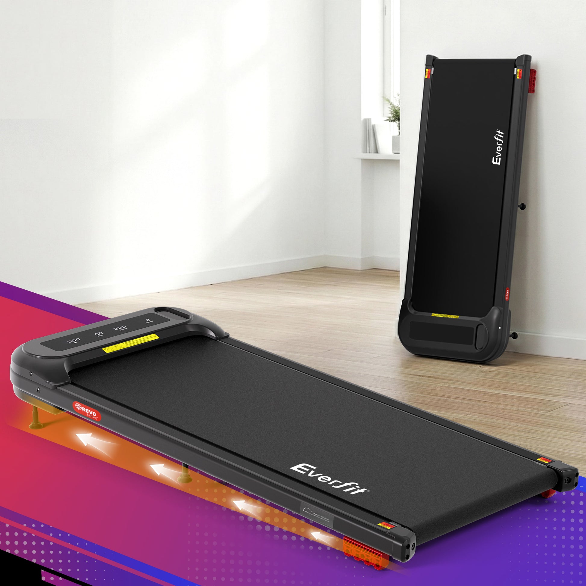 Treadmill Walking Pad Desk Black Electric Incline Under Gym