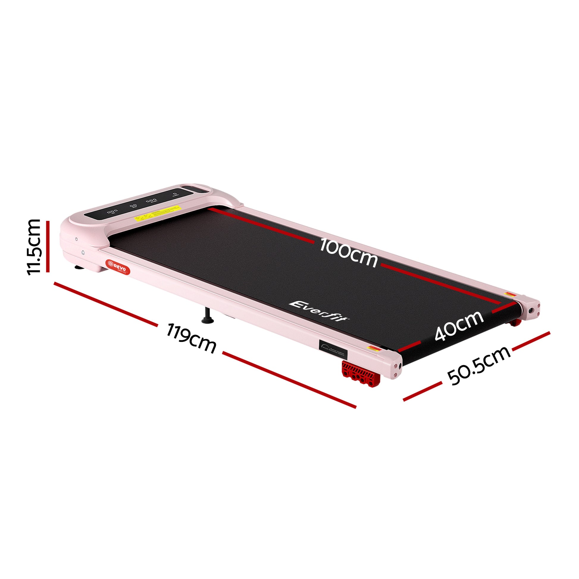 Walking pad treadmill for under-desk exercise spaces