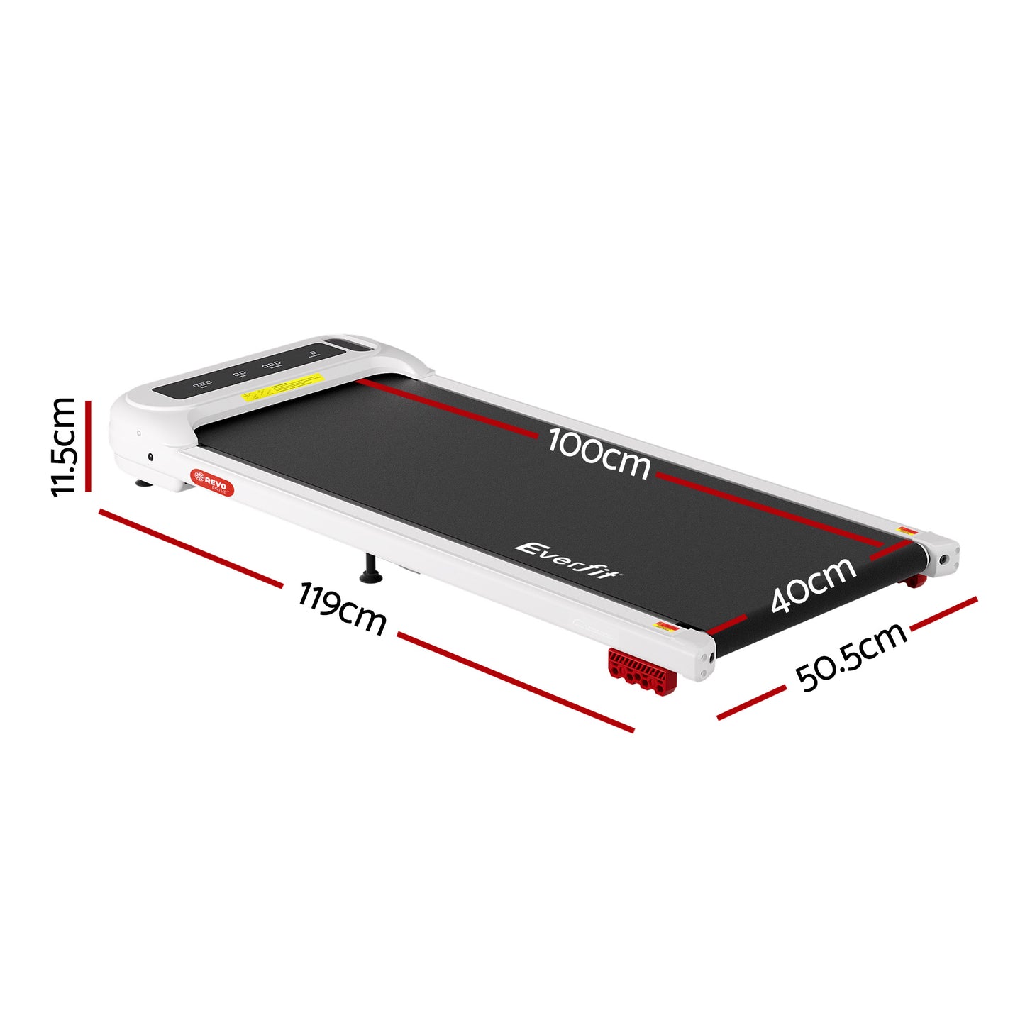 Walking pad treadmill for under-desk exercise spaces