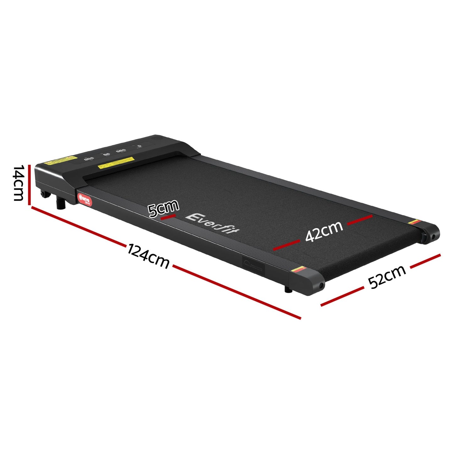 Treadmill walking pad with remote control and digital control panel
