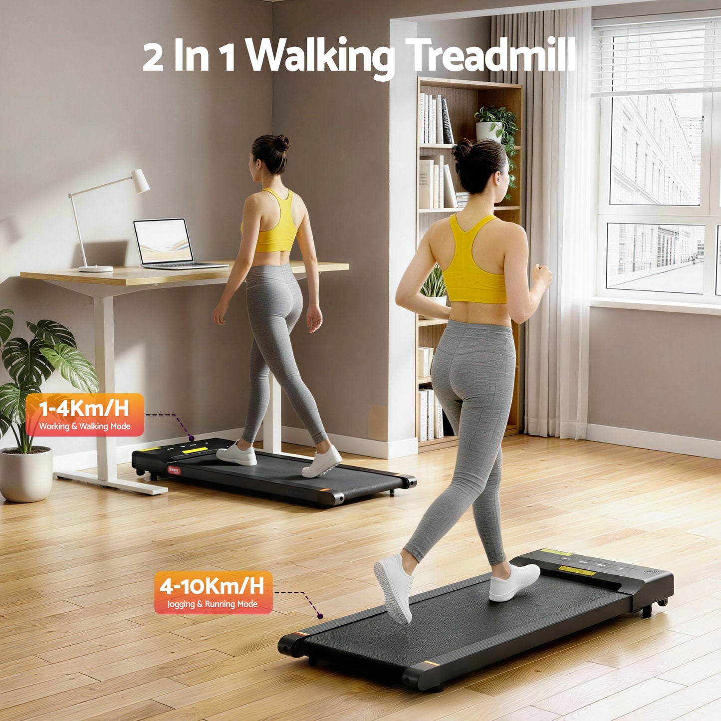 Treadmill Walking Pad Gym Office Fitness