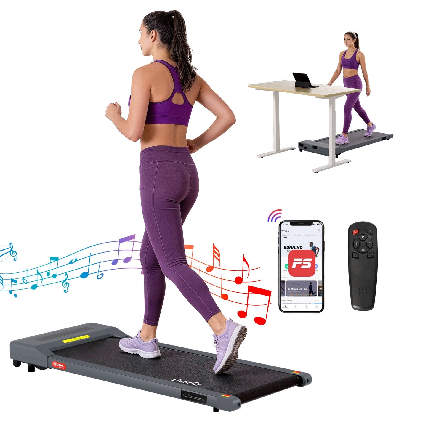 Treadmill Walking Pad Gym Office Fitness Machine 400mm