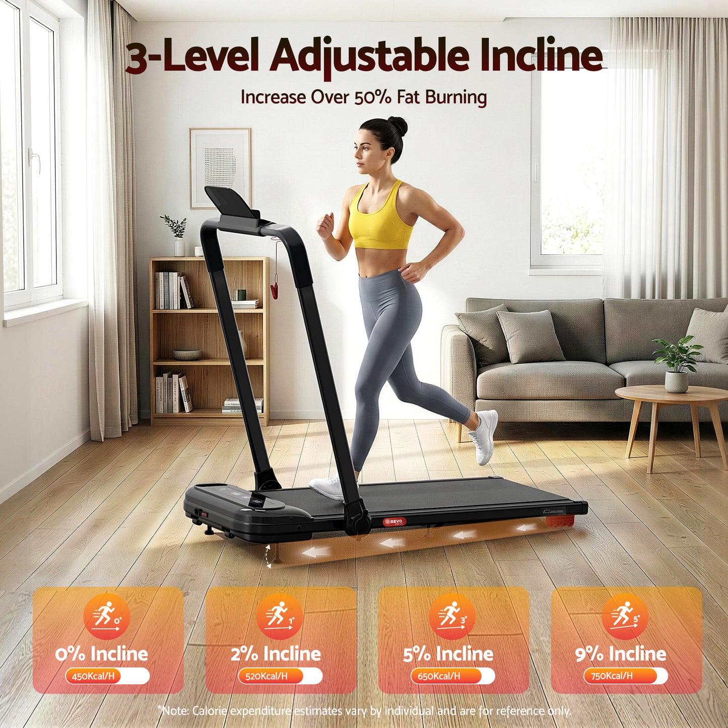 Walking Pad With Incline Foldable For Gym Everfit Treadmill Electric