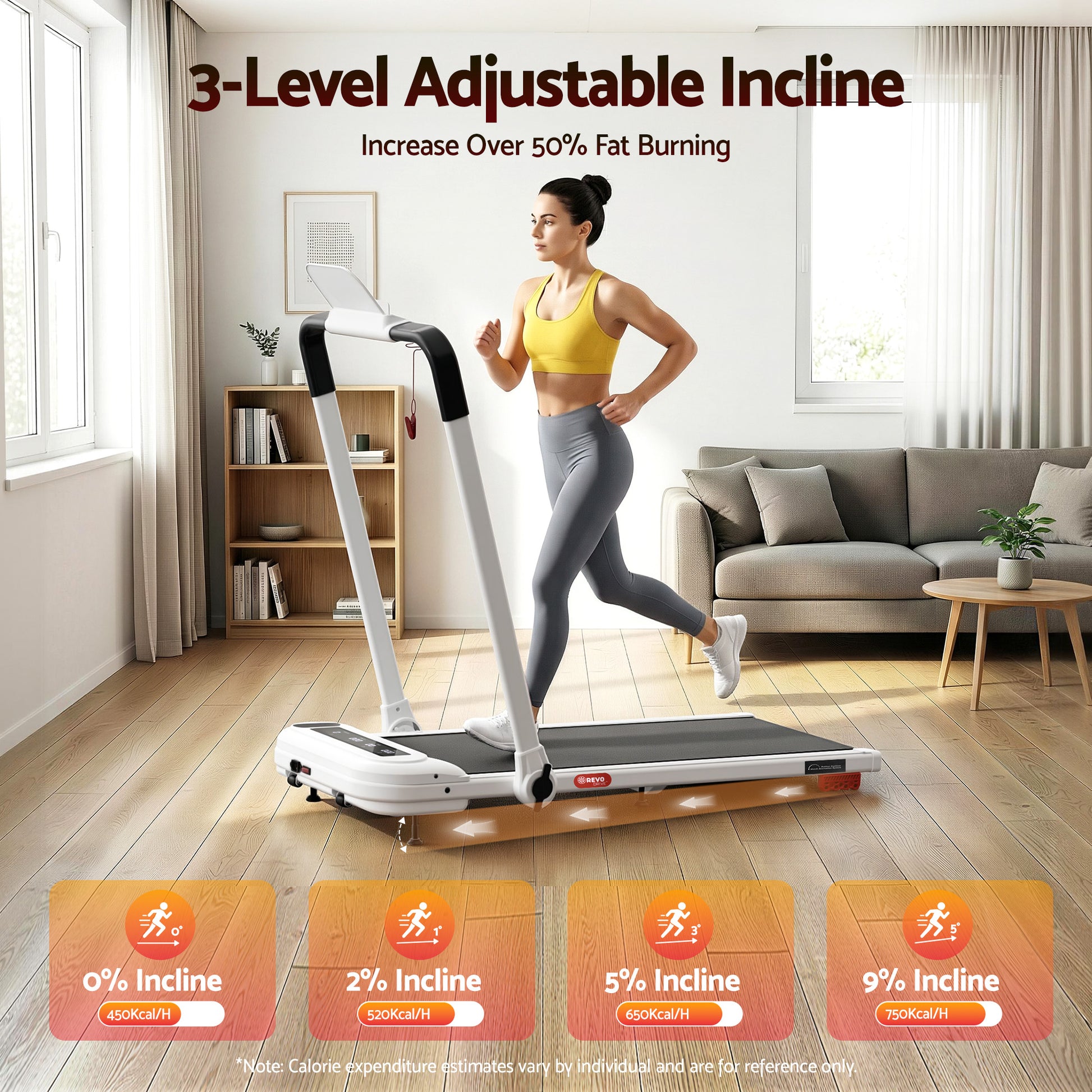 Walking Pad With Incline Foldable For Gym Everfit Treadmill Electric