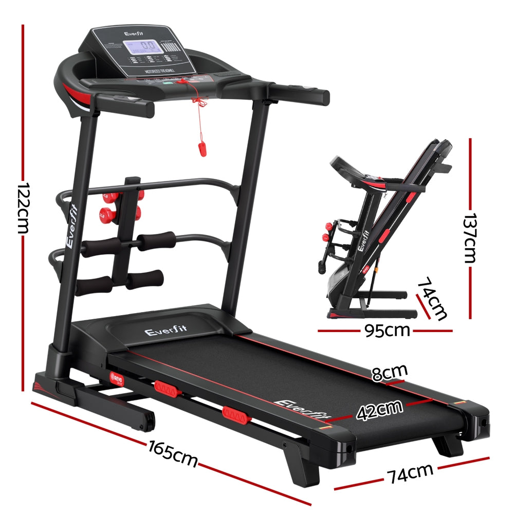 Treadmill Home Gym Fitness Exercise Machine with Sit-Up Bar - 420MM