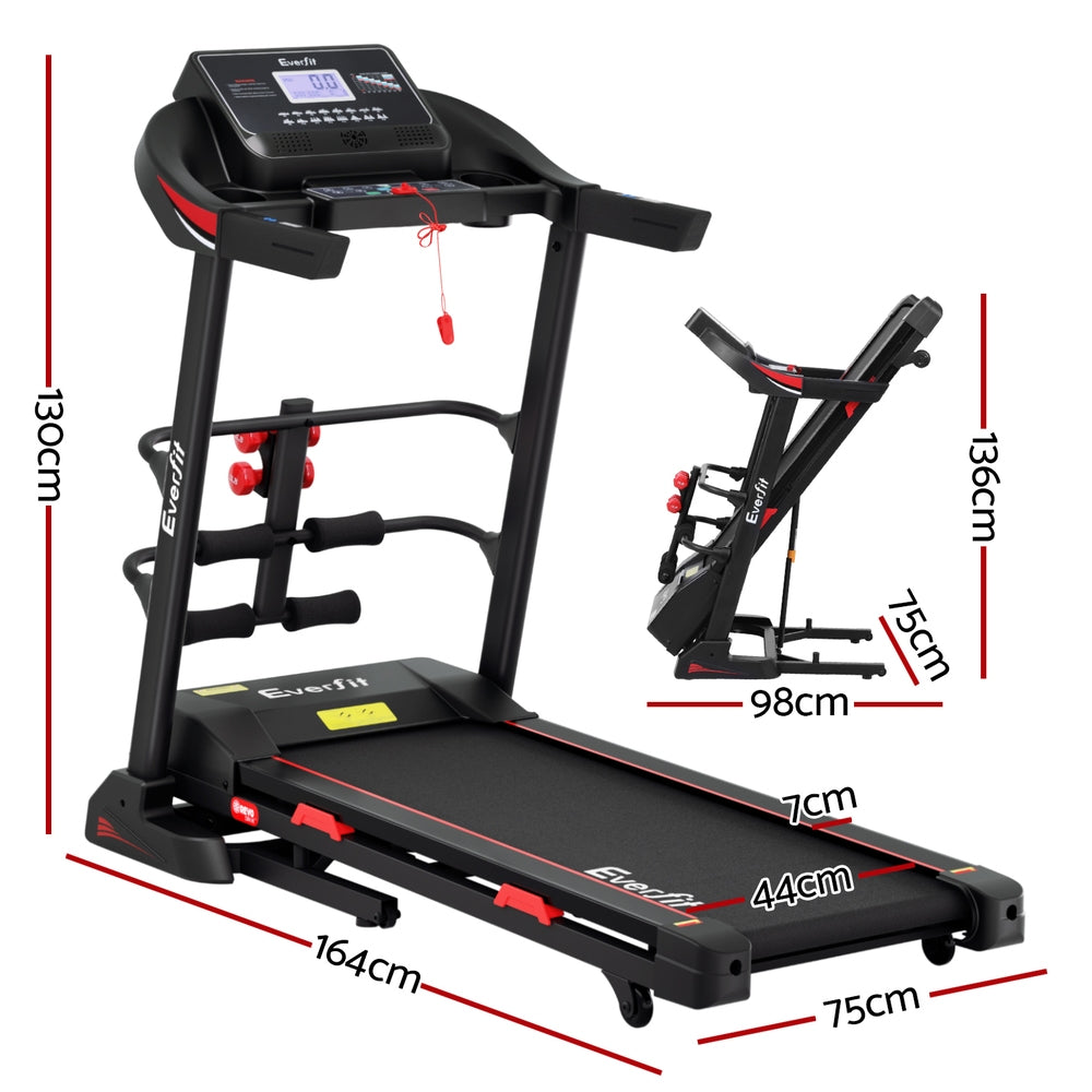 Treadmill Home Gym Fitness Exercise Machine with Sit-Up Bar - 450MM