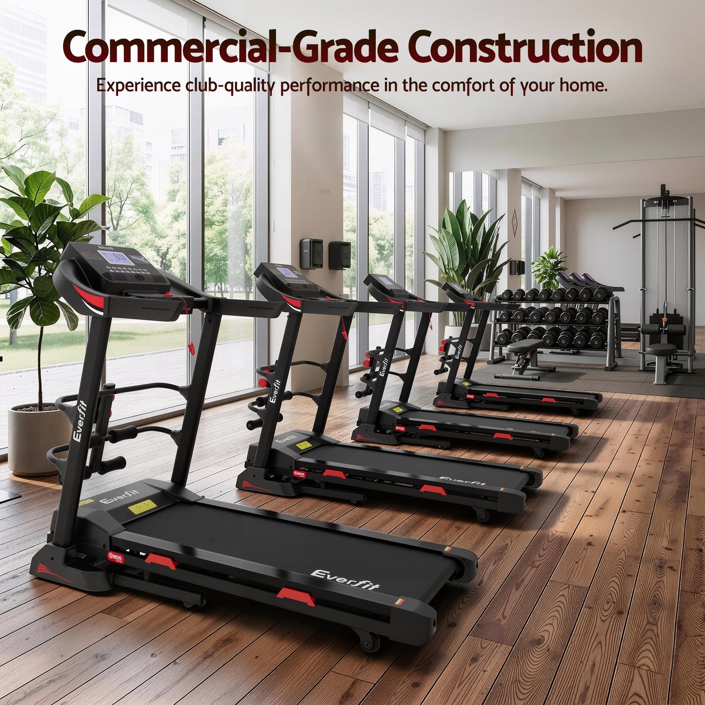 Treadmill Home Gym Fitness Exercise Machine with Sit-Up Bar - 450MM