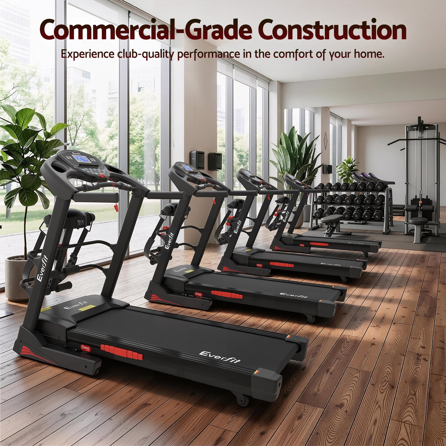 Treadmill Home Gym Fitness Exercise Machine with Massager 480mm