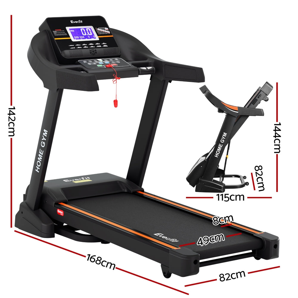 Treadmill Auto Incline Home Gym Fitness Exercise Machine - 490mm