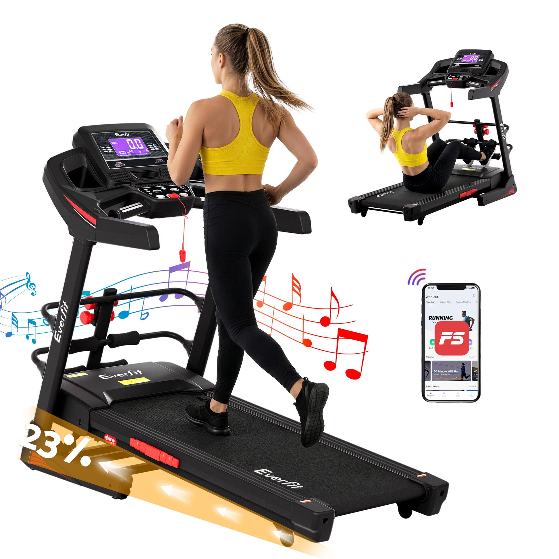 Everfit Treadmill Electric Gym Fitness Exercise Machine w