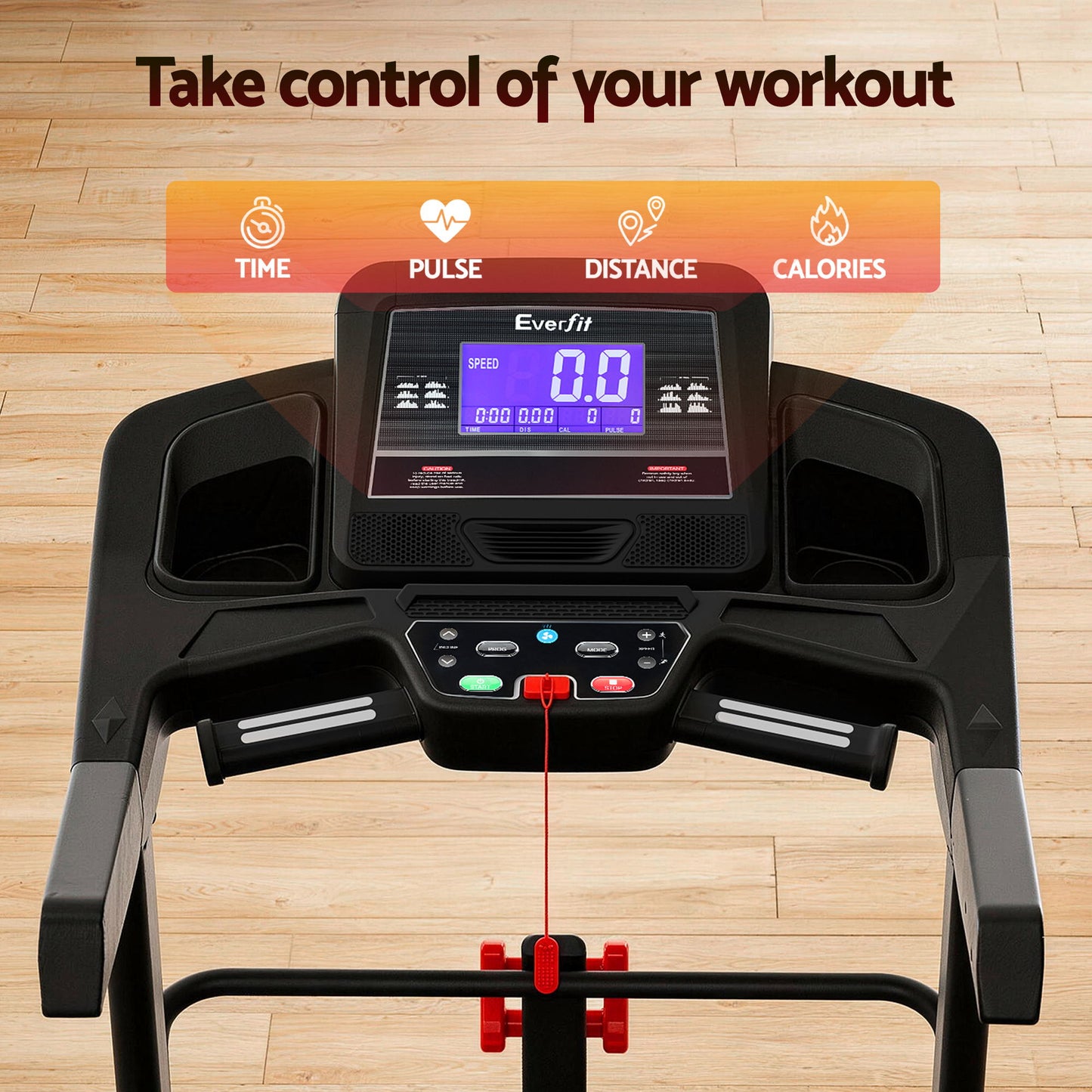 Treadmill electric gym with fitness exercise machine w