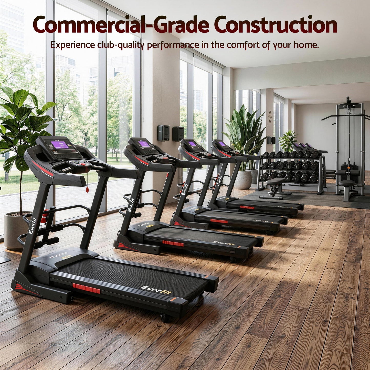 480mm 1 treadmill electric gym with fitness exercise machine w