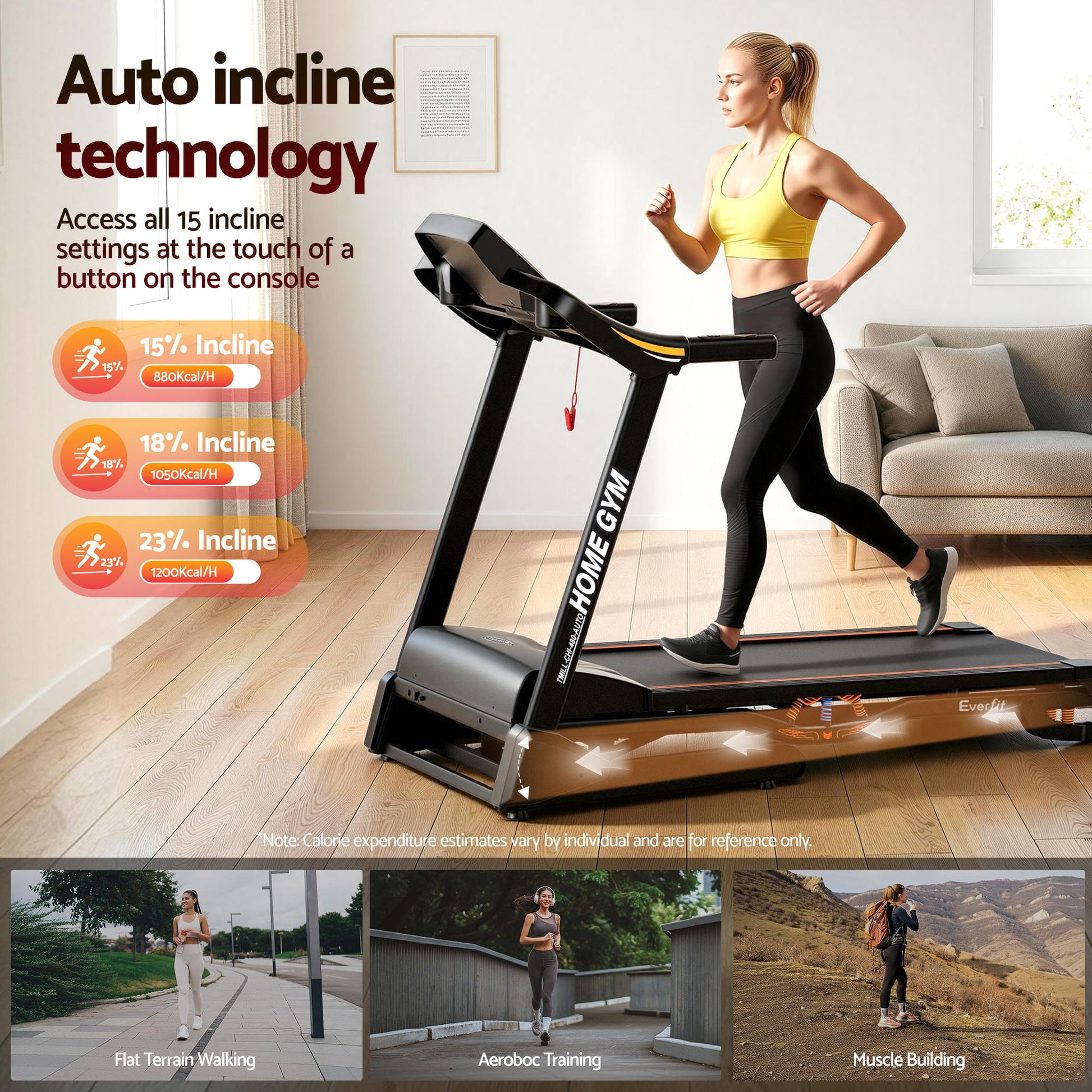 Black Electric Walking Pad Treadmill Compact Gym Design