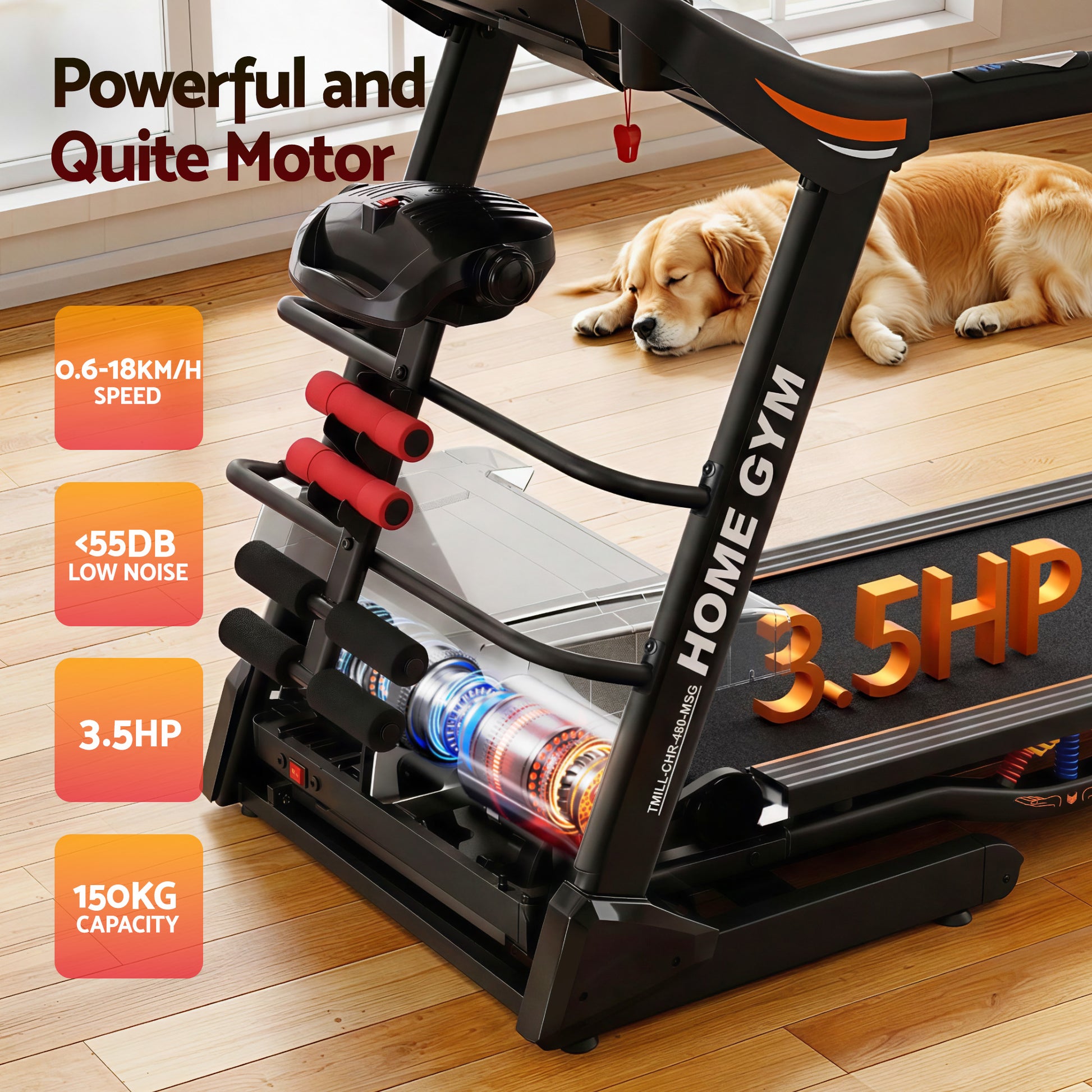 5hp Auto Incline Exercise Machine Dumbbell Massager Sit Up Bar Chi Msg