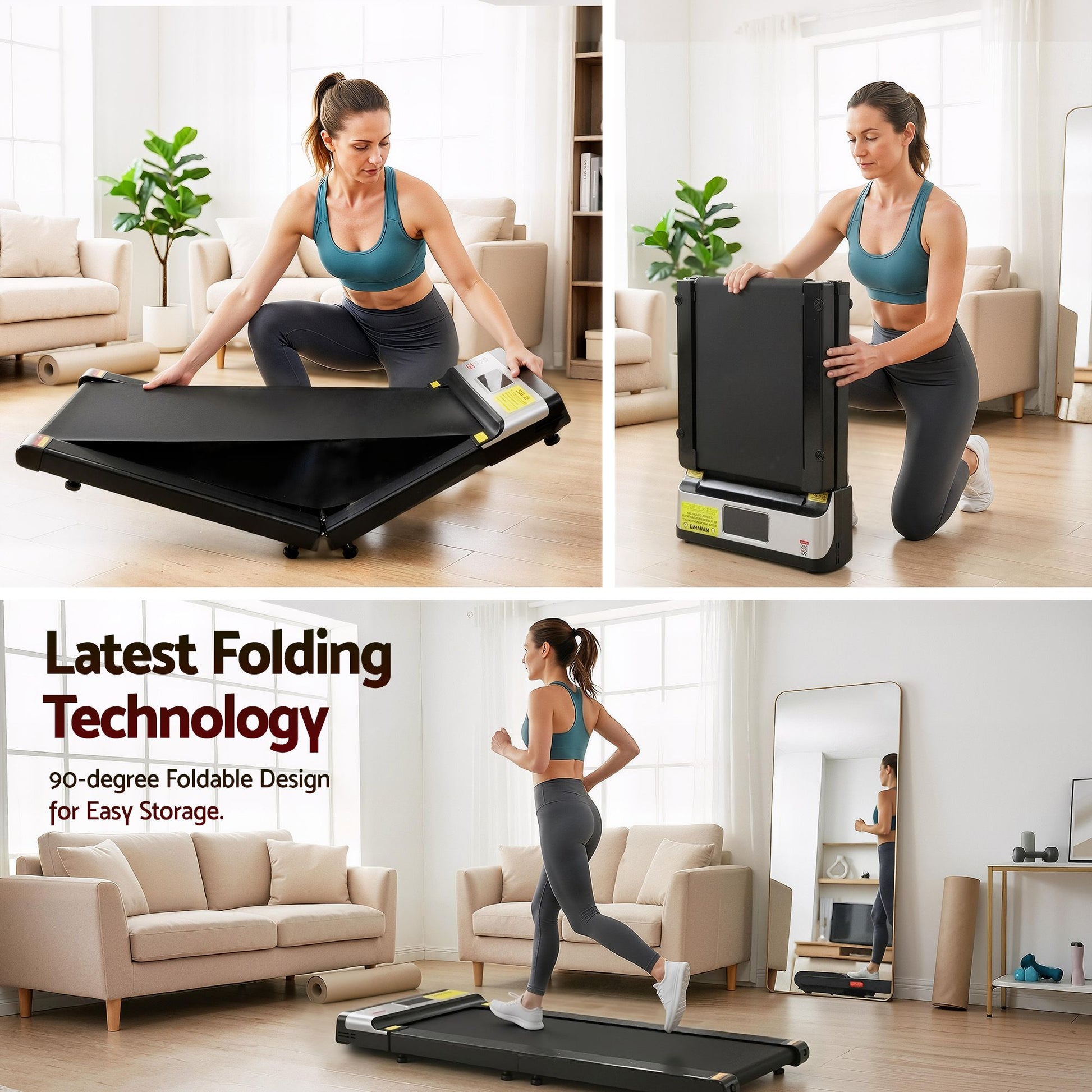 Walking Pad Under Desk Gym Fitness Foldable Belt Treadmill Electric