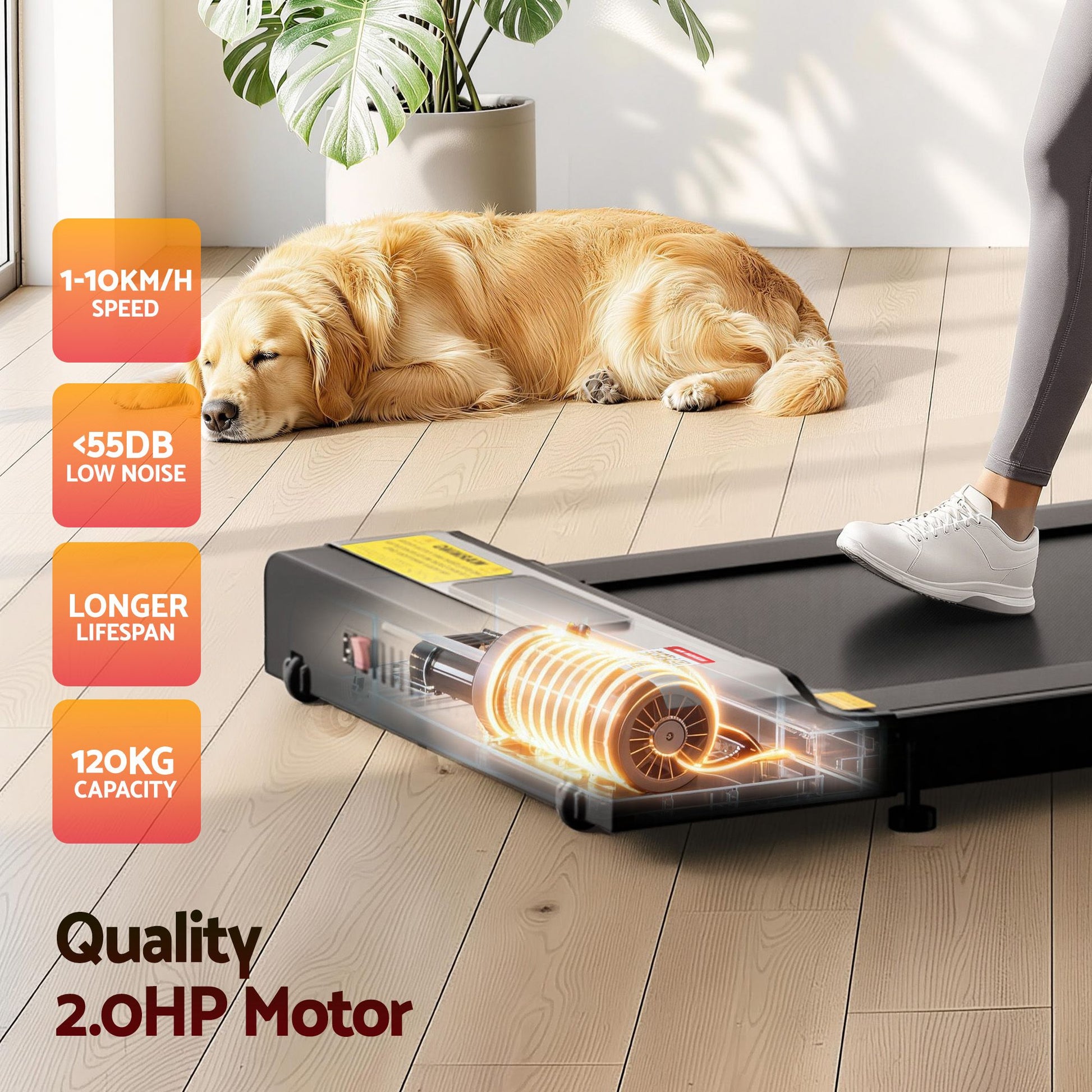 Pad Under Desk Gym Fitness Foldable Belt Treadmill Electric Walking