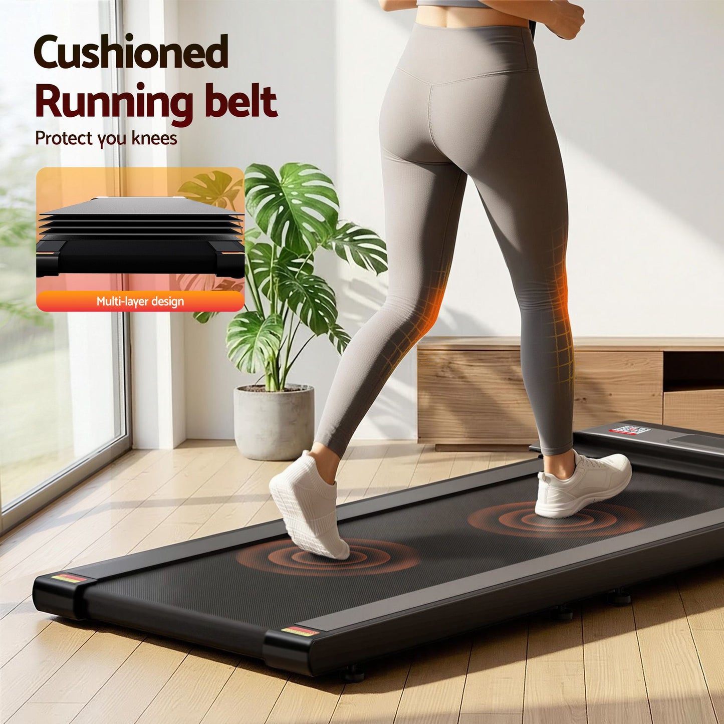 Under Desk Gym Fitness Foldable Belt Treadmill Electric Walking Pad