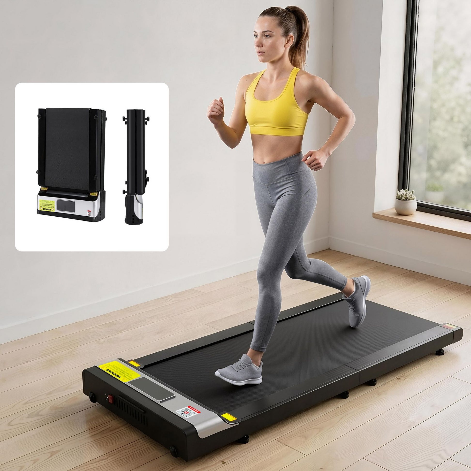 Fitness Foldable Belt Treadmill Electric Walking Pad Under Desk Gym
