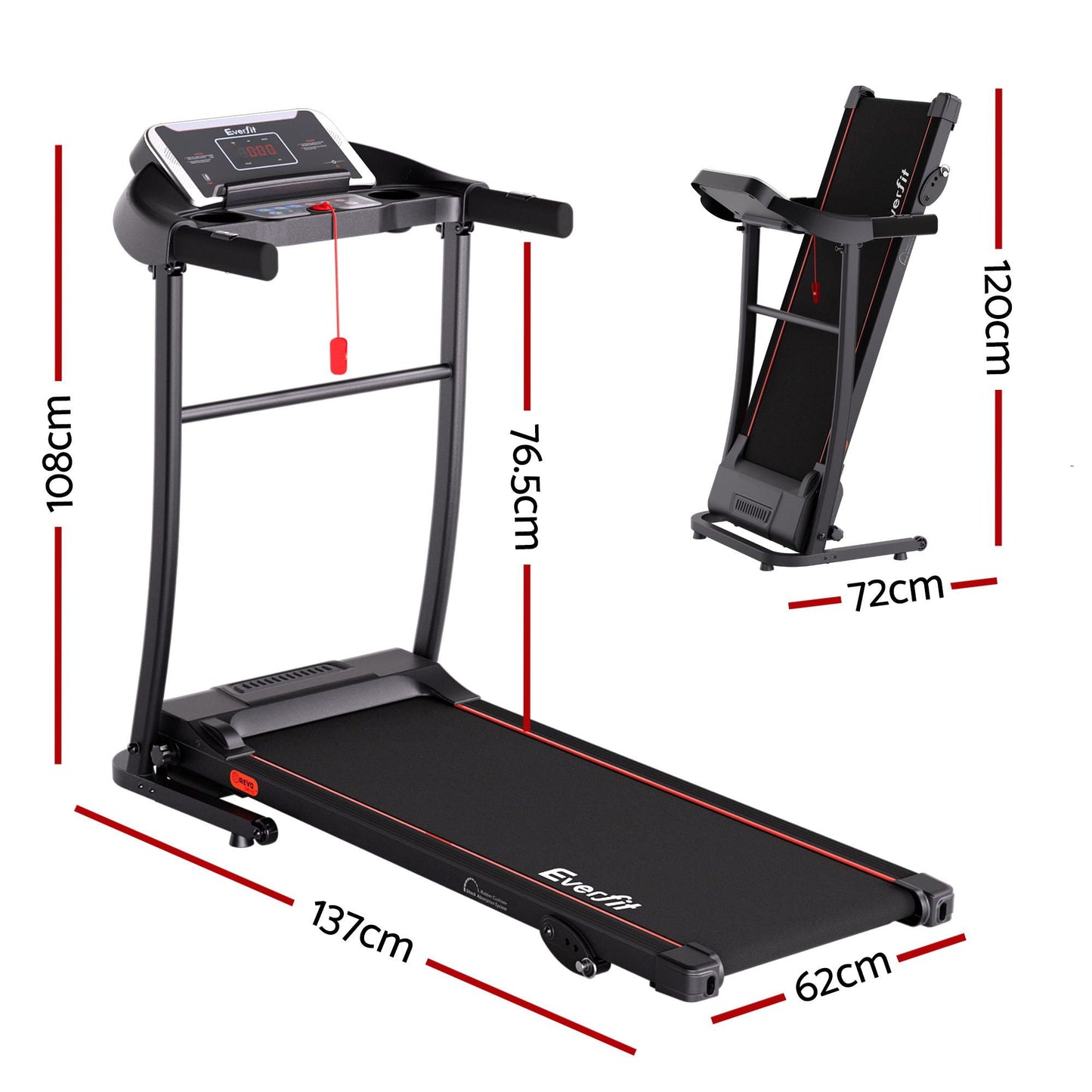 Treadmill Incline Home Gym Exercise Machine Fitness 400mm