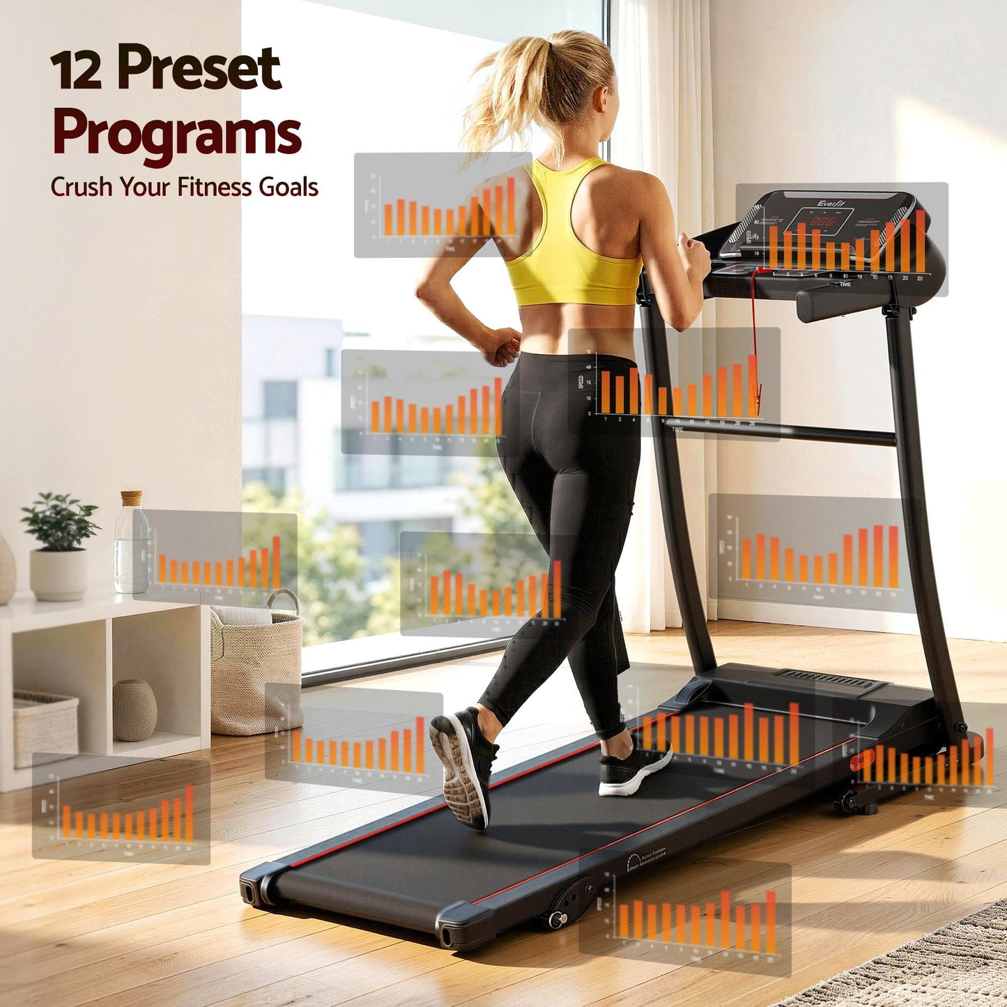 Treadmill Incline Home Gym Exercise Machine Fitness 400mm