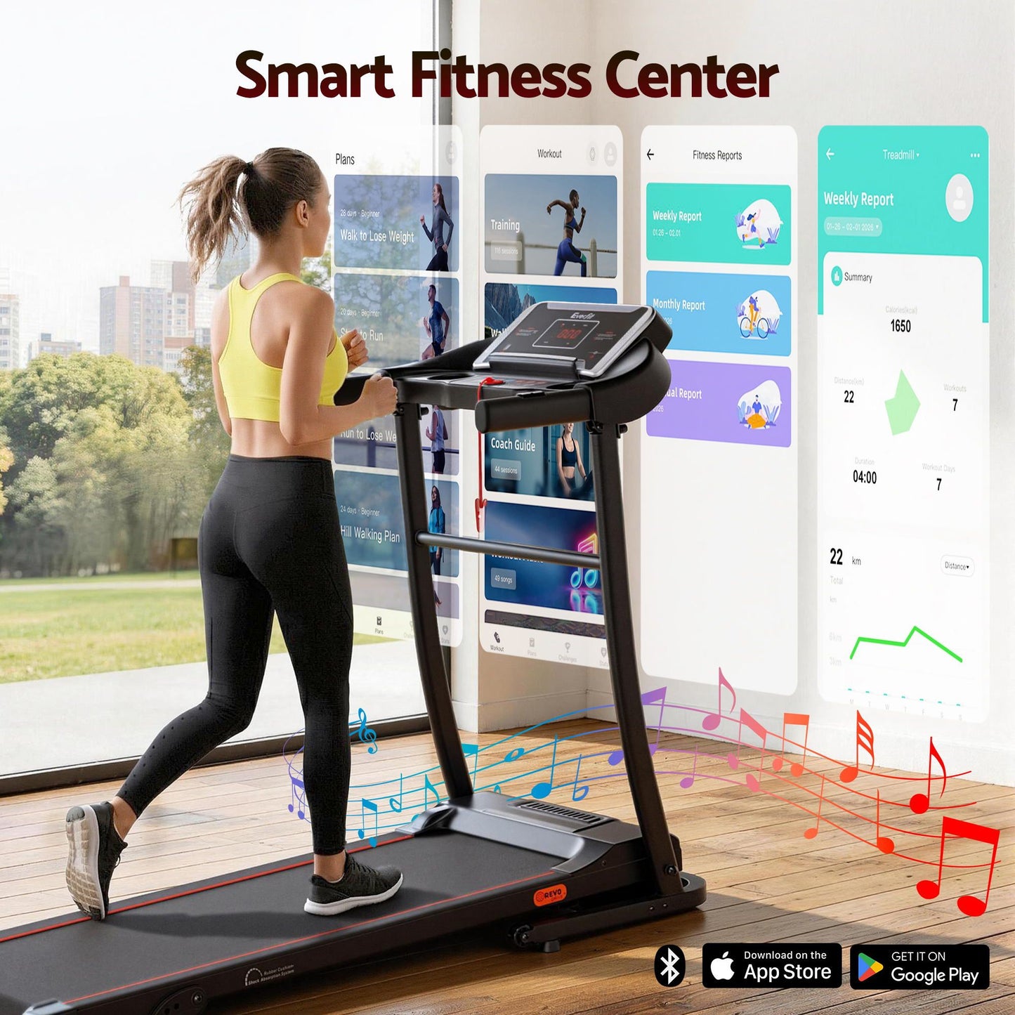 Treadmill Incline Home Gym Exercise Machine Fitness 400mm
