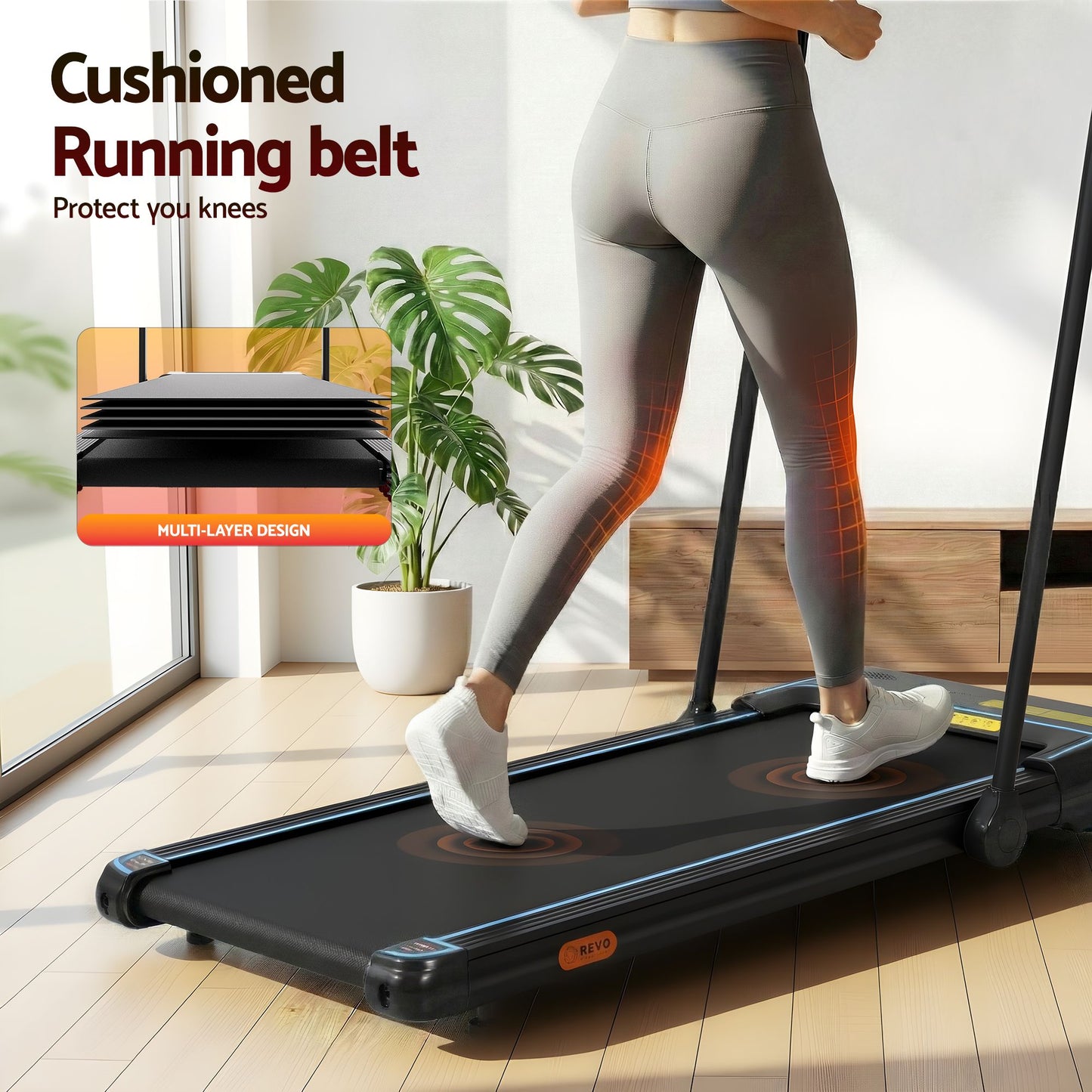 Fitness 420mm Remote Treadmill Walking Pad Gym Office