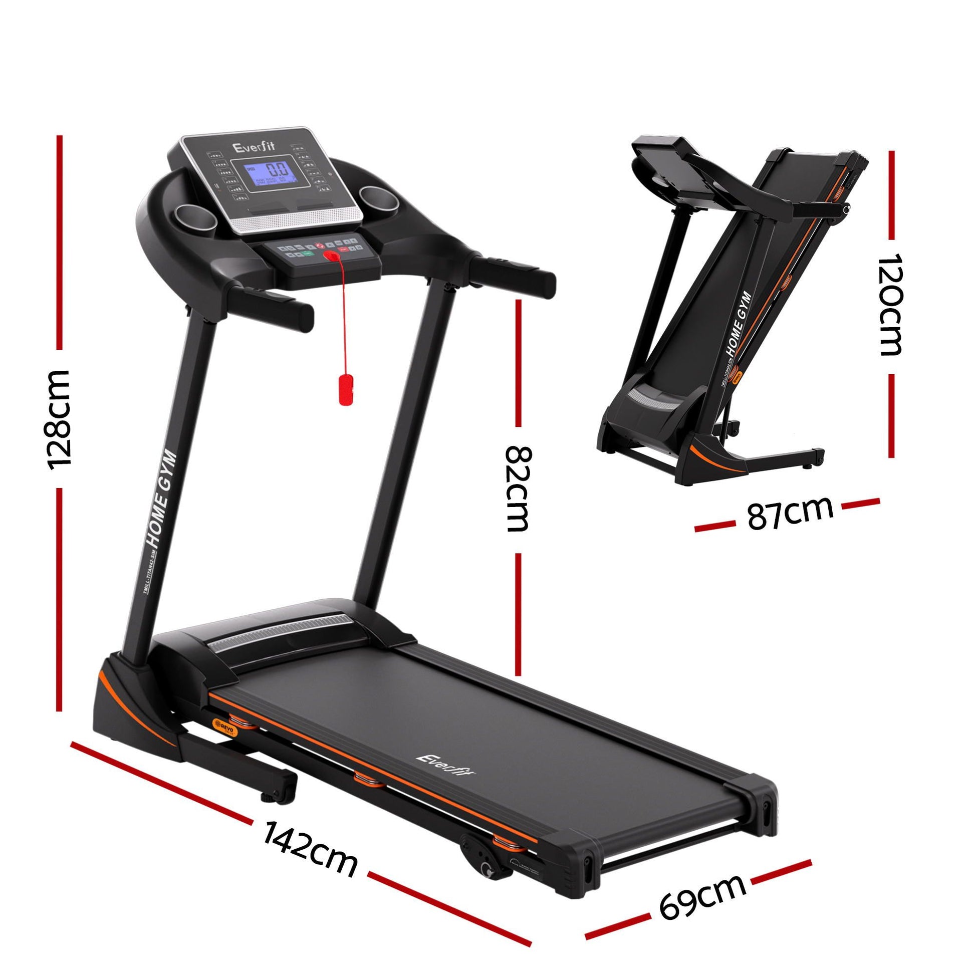 Belt 18km H Gym Fitness Machine Treadmill 420mm