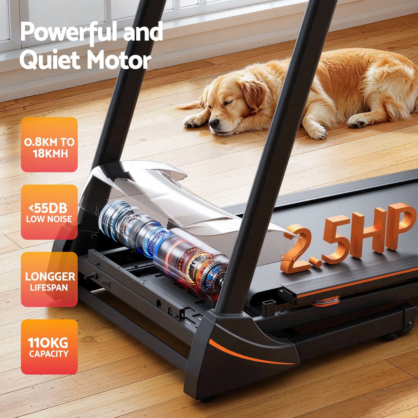 Treadmill 420mm Belt 18km H Gym