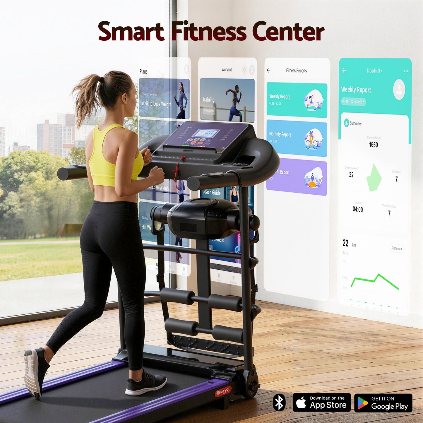 Treadmill Gym Fitness Exercise Machine Massager 400mm