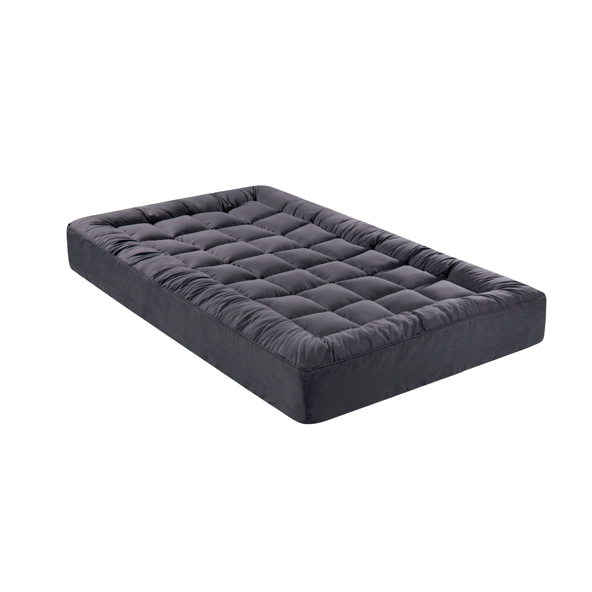 Mattress Topper King Single Pillowtop 1000GSM Charcoal Microfibre Bamboo Fibre Protector