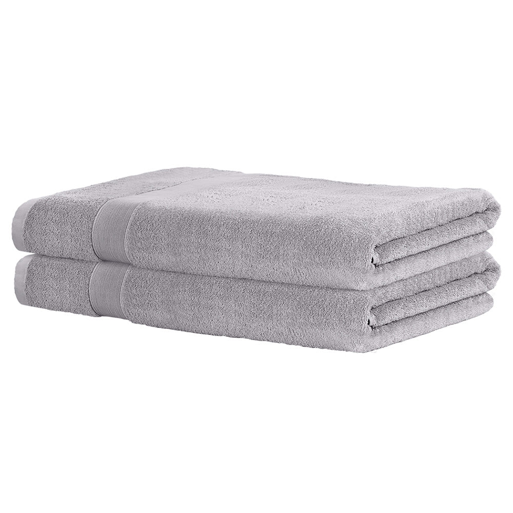 Bath Sheets Set 2 Pack Cotton Extra Large Towels - Grey