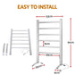 Heated Towel Rail Rails Warmer Rack Aluminium Bar Bathroom
