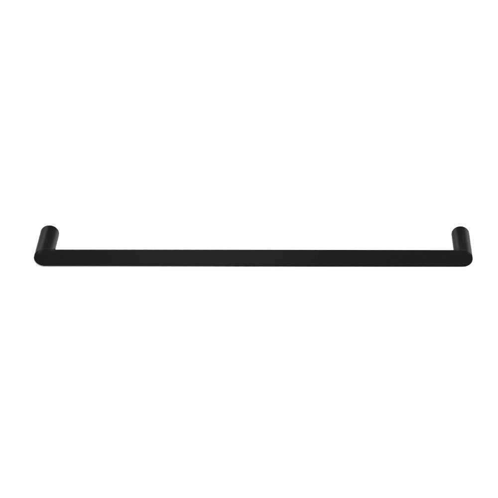 Towel Rail Rack Holder Single 600mm Wall Mounted Stainless Steel Black