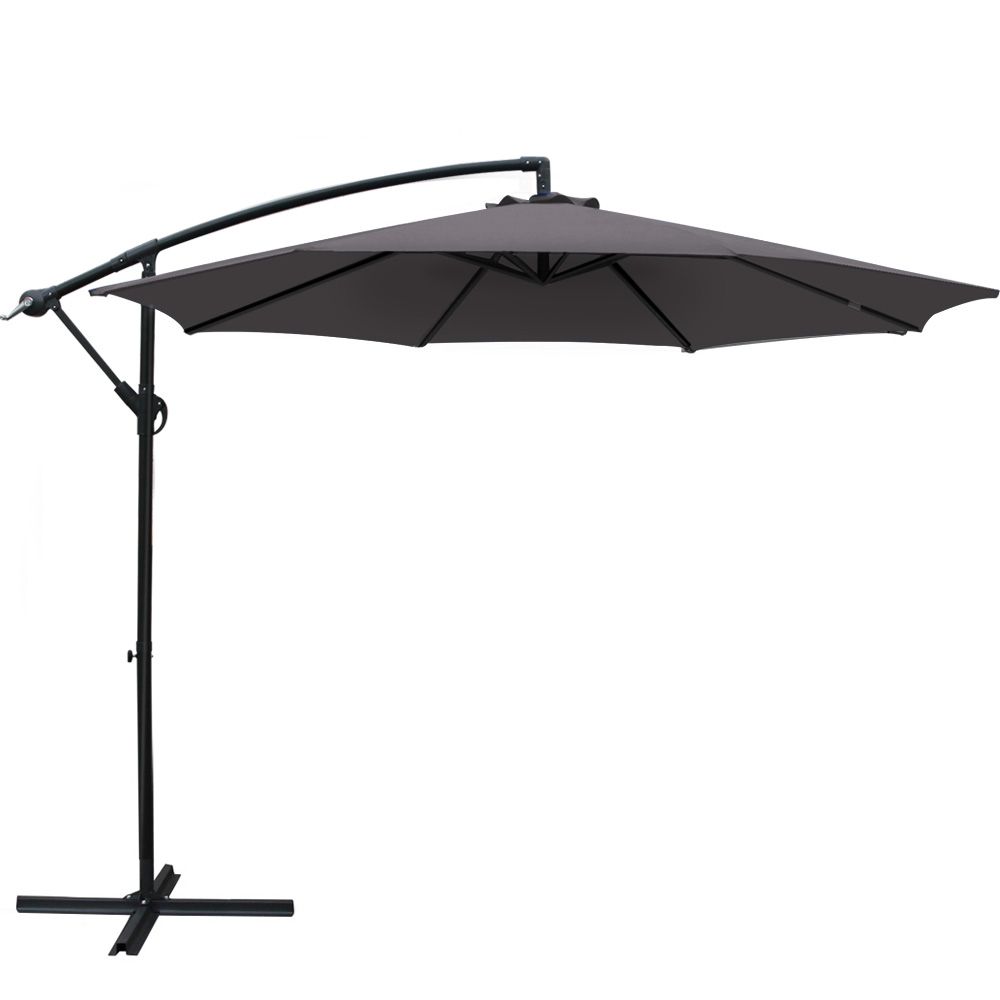 Charcoal Outdoor Umbrella 3 M Umb Ban 8rib