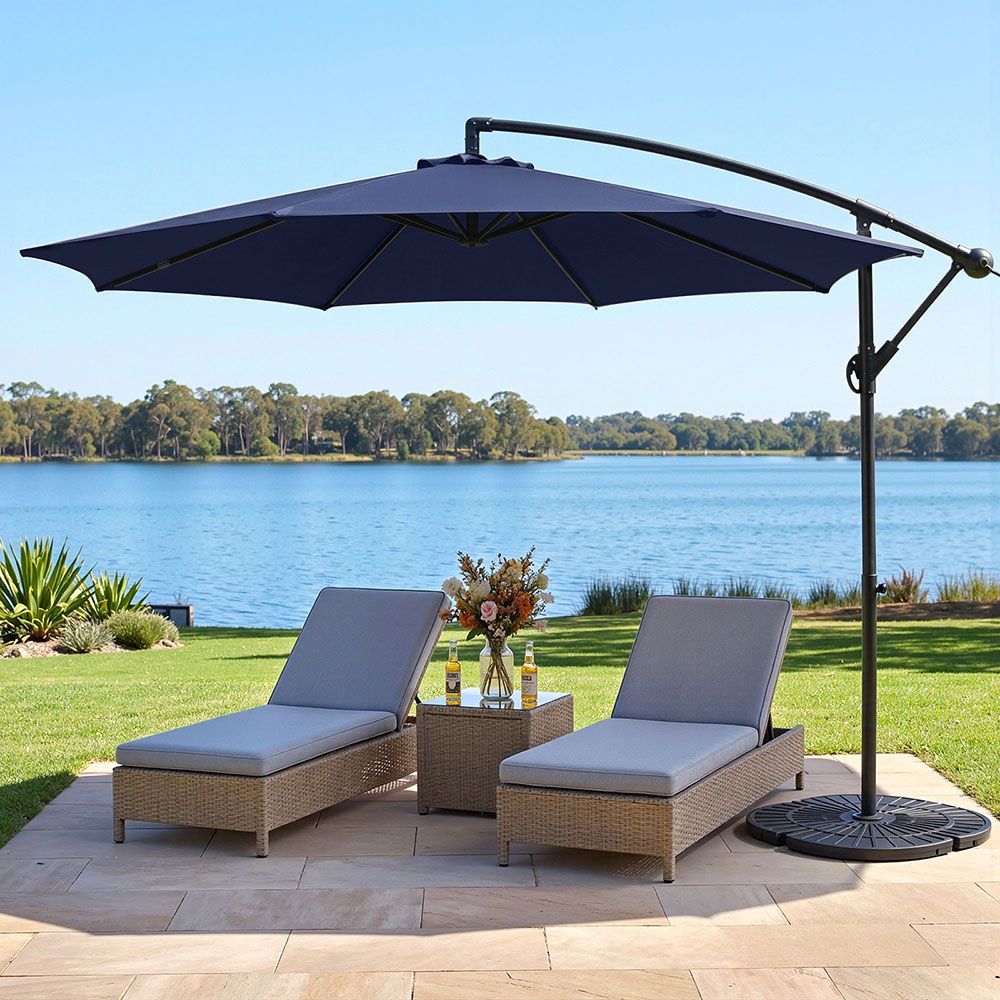 Cantilever Outdoor Umbrella 3m Navy