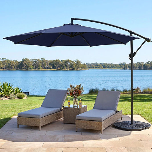 Cantilever Outdoor Umbrella 3m Navy