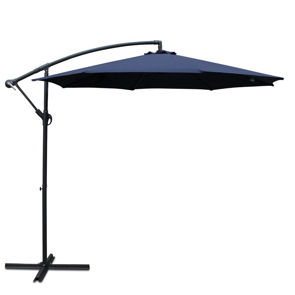 Cantilever Outdoor Umbrella 3m Navy Umb Ban 8rib