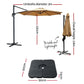 Outdoor Umbrella 3M with Base Cantilever Beach Roma 360-Degree Tilt - Beige