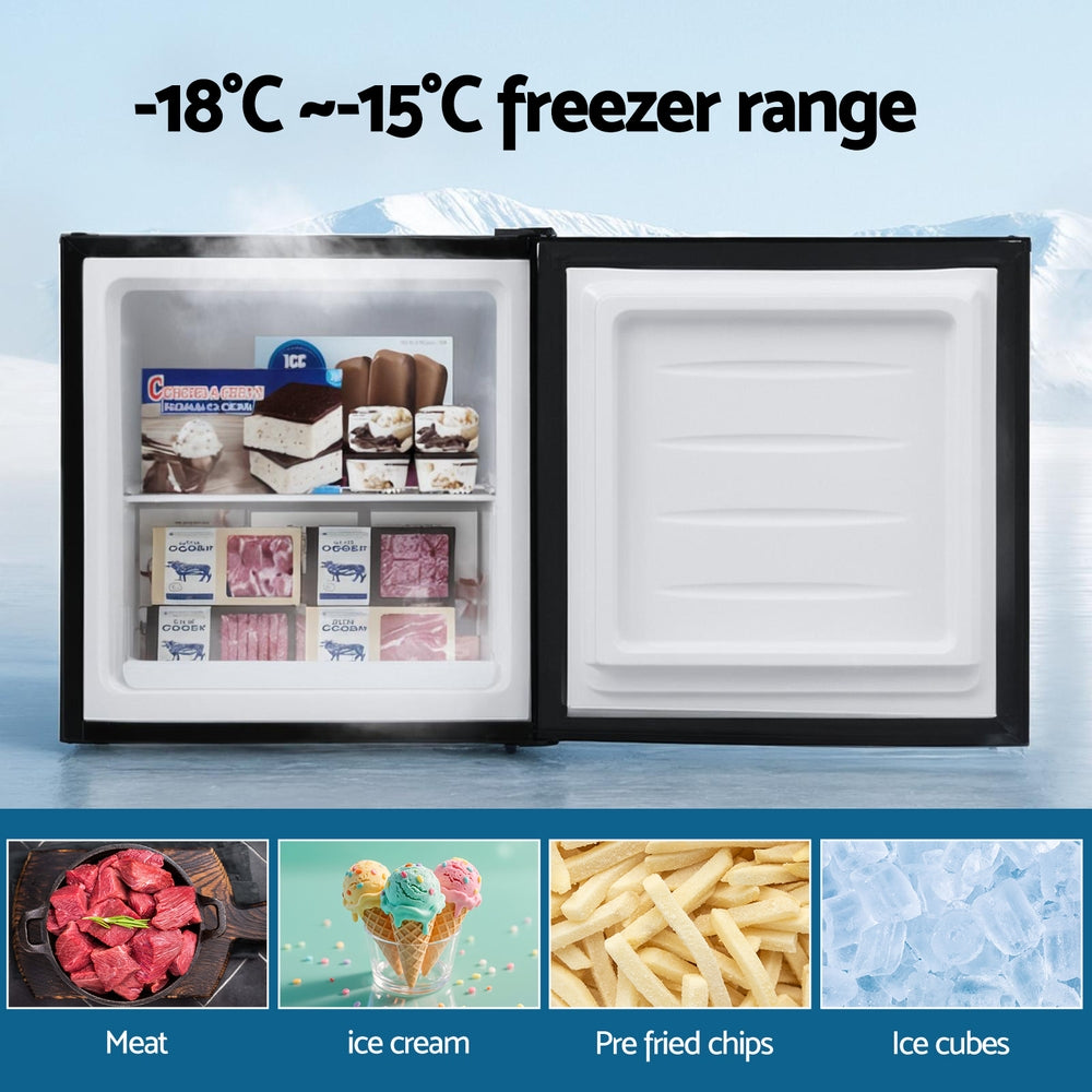 Devanti 31L Small Upright Freezer Vertical Black UPF BK