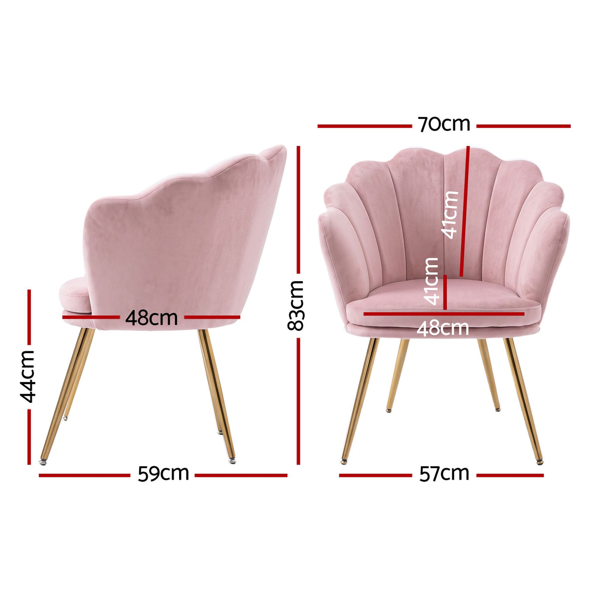 Armchair Lounge Chair Accent Armchairs Retro Single Sofa Velvet Pink