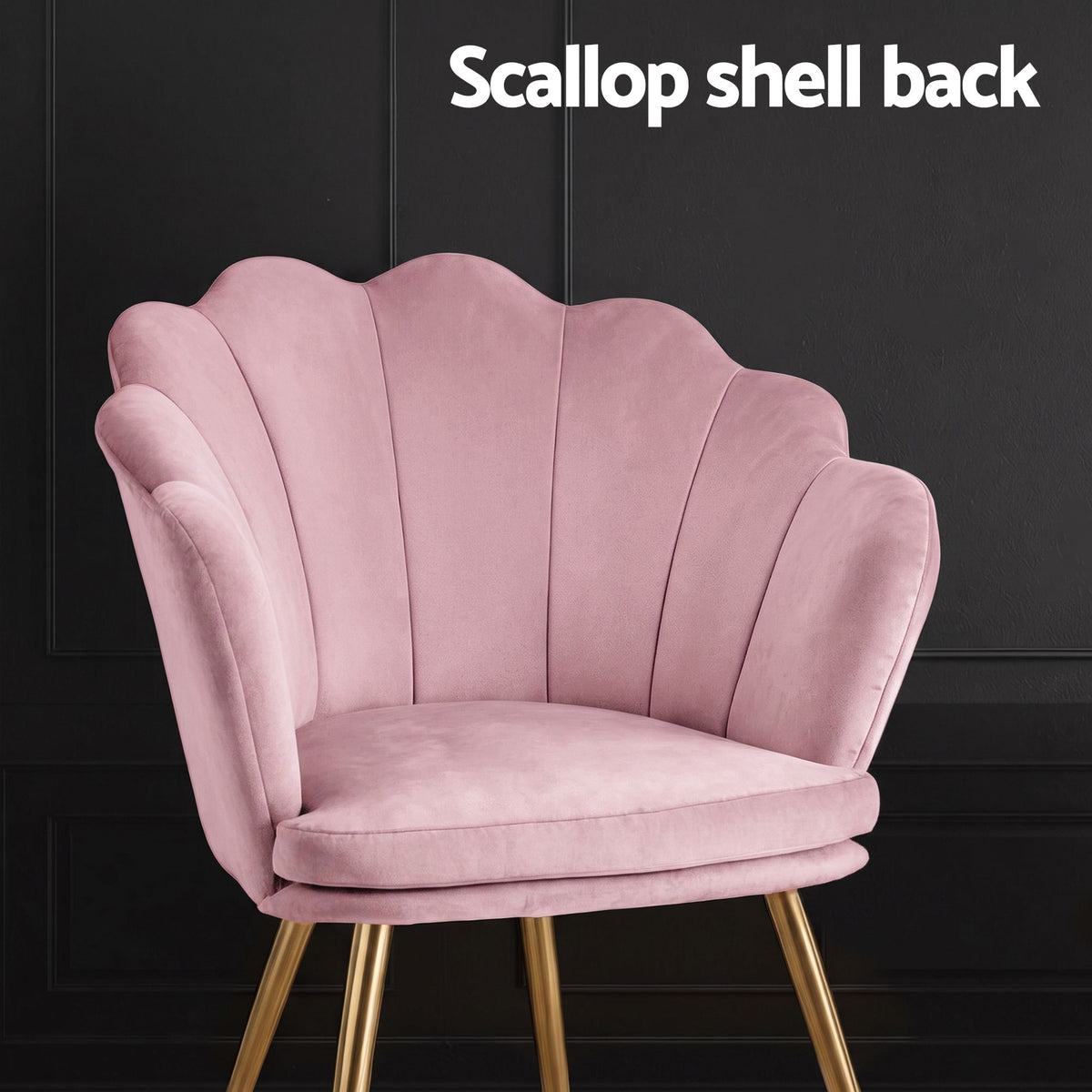 Armchair Lounge Chair Accent Armchairs Retro Single Sofa Velvet Pink